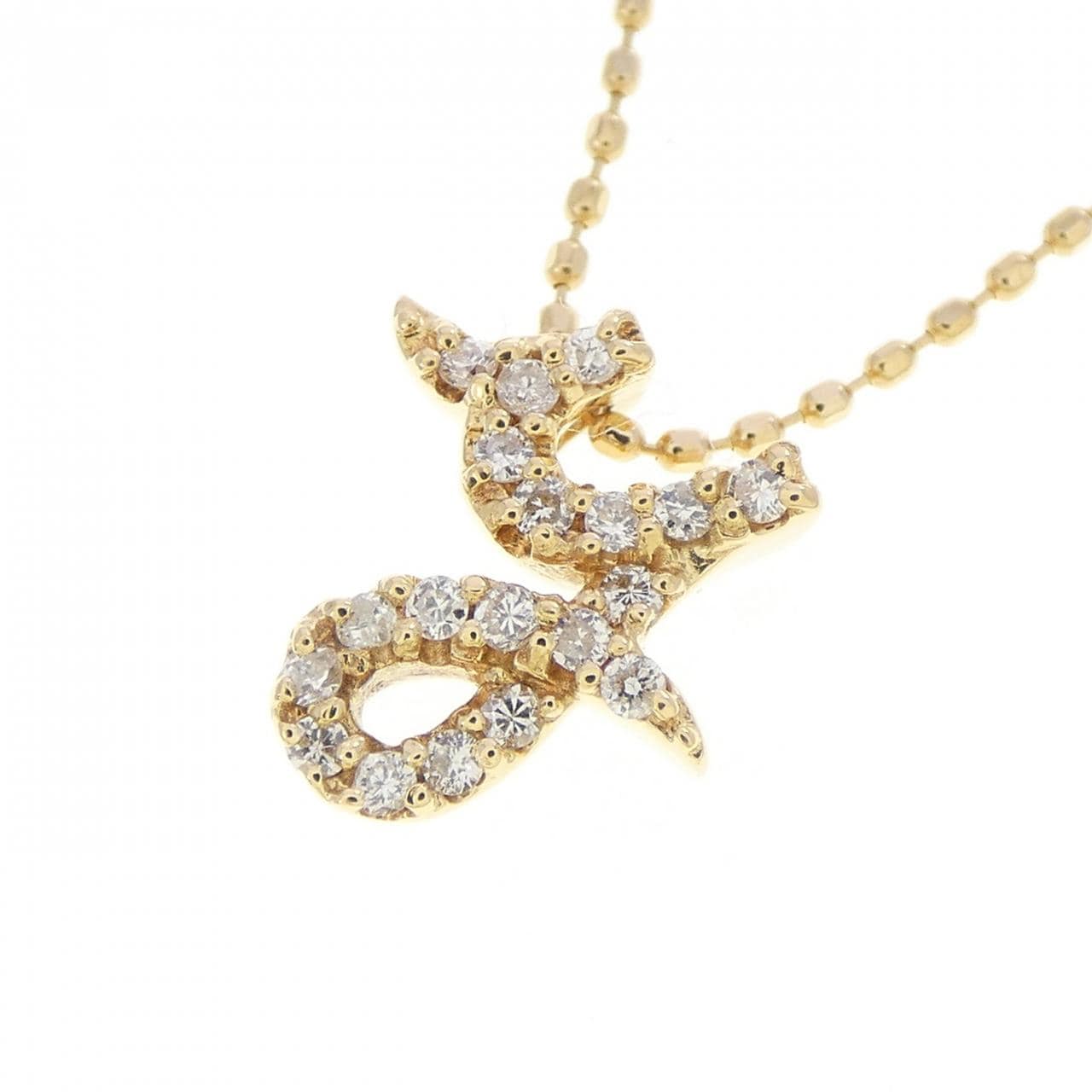 セイレーン　アズーロ イニシャルY ダイヤモンド ネックレス 0.09CT
