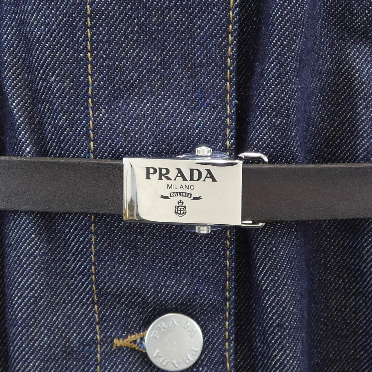 プラダ PRADA ベルテッドデニム ドレス GFA142 SOOO 18MD ワンピース
