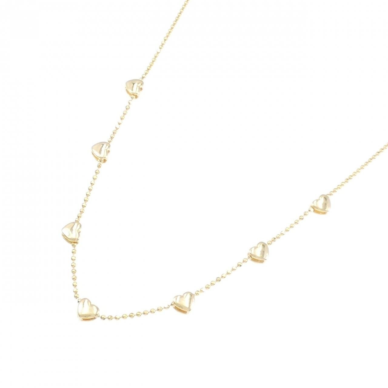 K18YG heart necklace