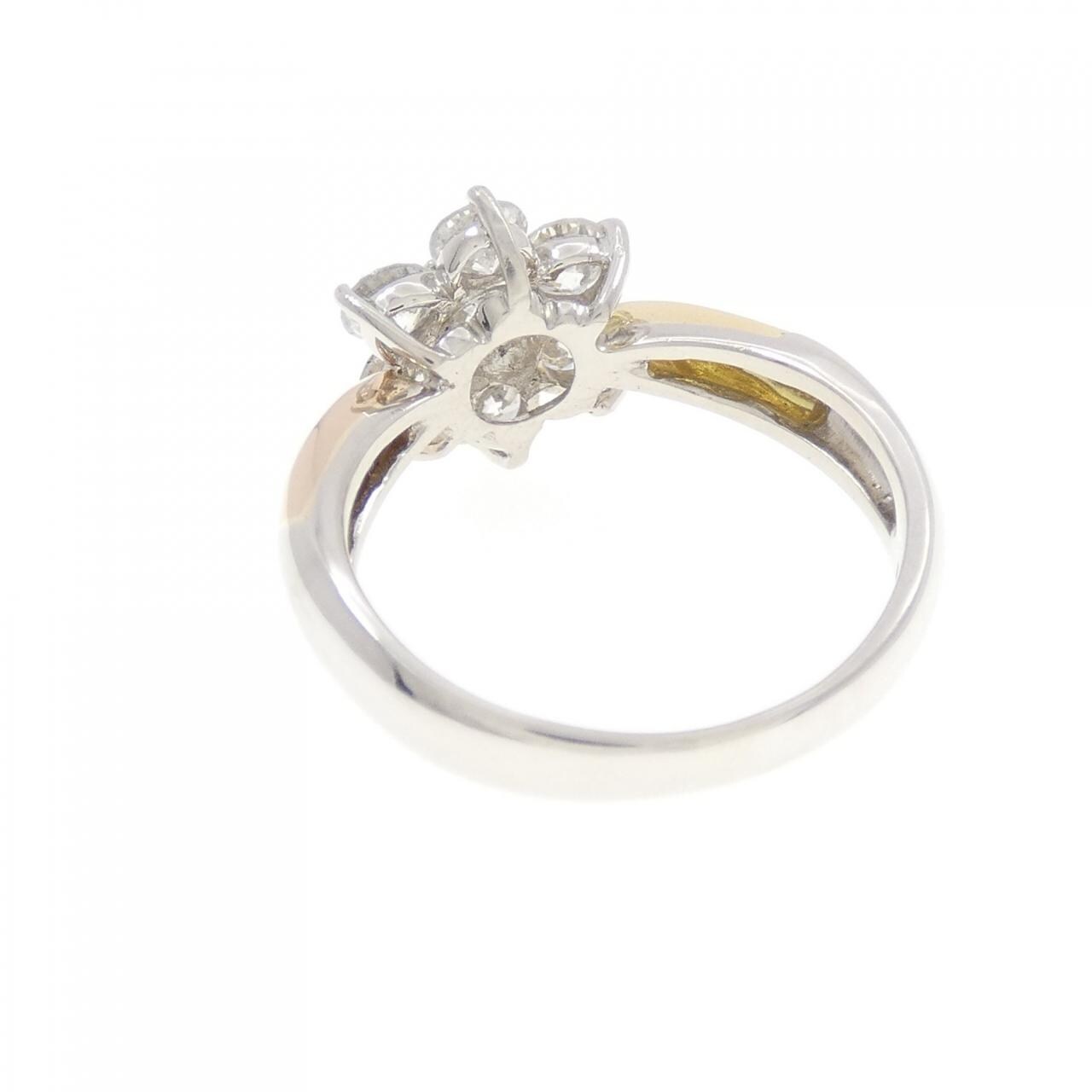 PT/K18YG/K18PG Flower Diamond Ring 1.00CT