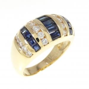 K18YG サファイヤ リング 1.91CT