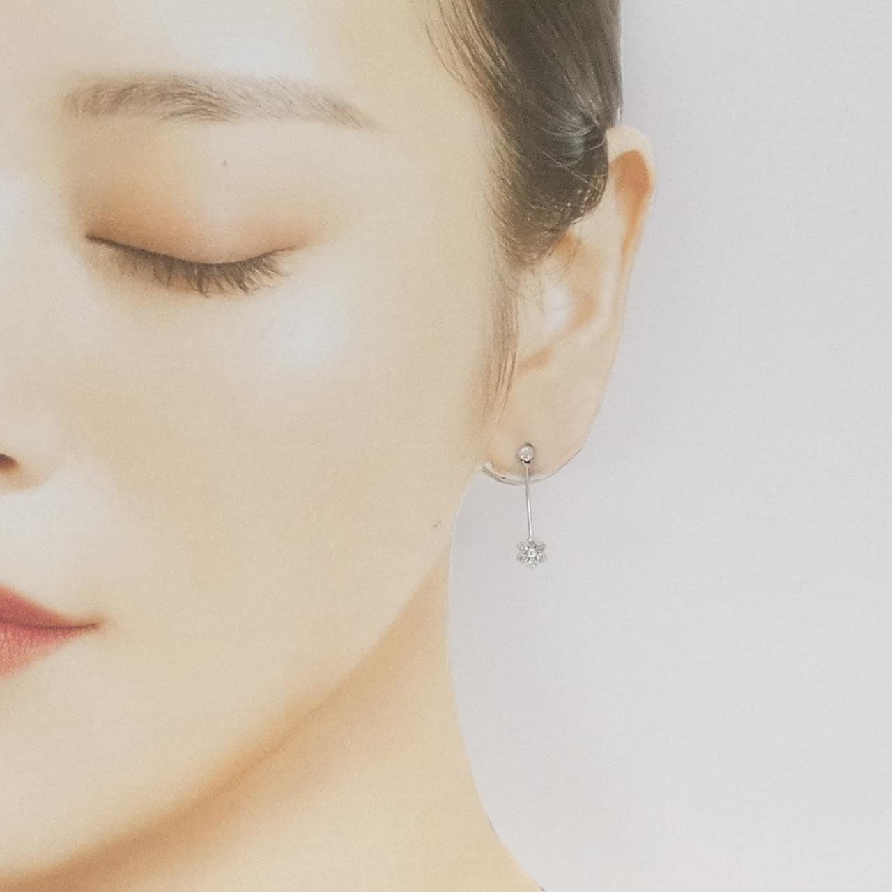 K18WG ダイヤモンド ピアス 0.20CT