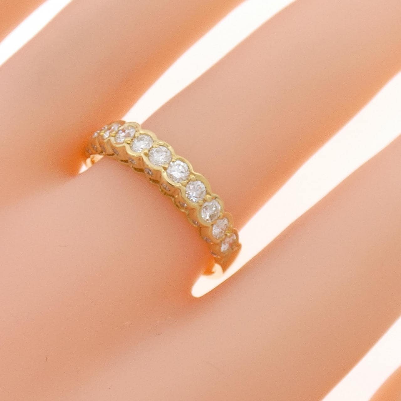 K18YG ダイヤモンド リング 0.74CT