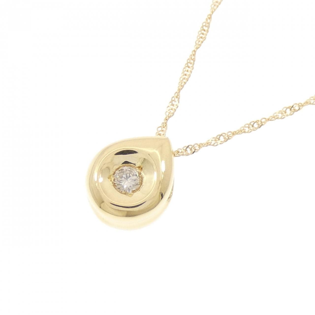 K18YG/750YG ダイヤモンド ネックレス 0.06CT