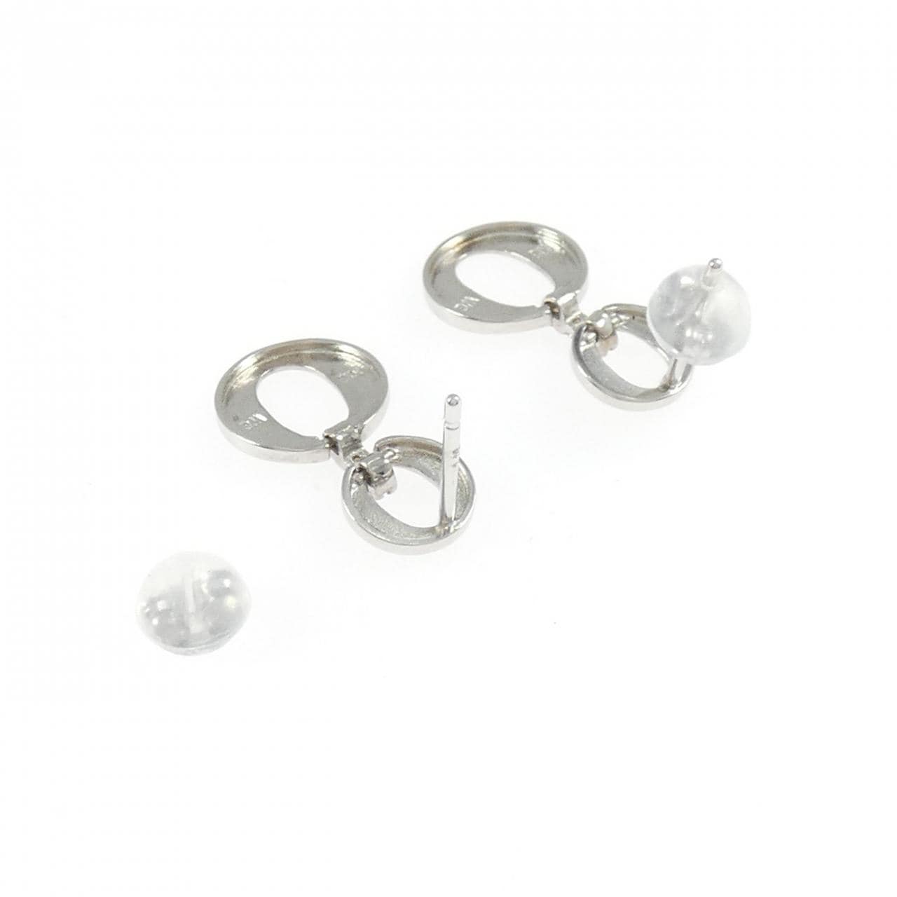 K18WG ダイヤモンド ピアス 0.04CT