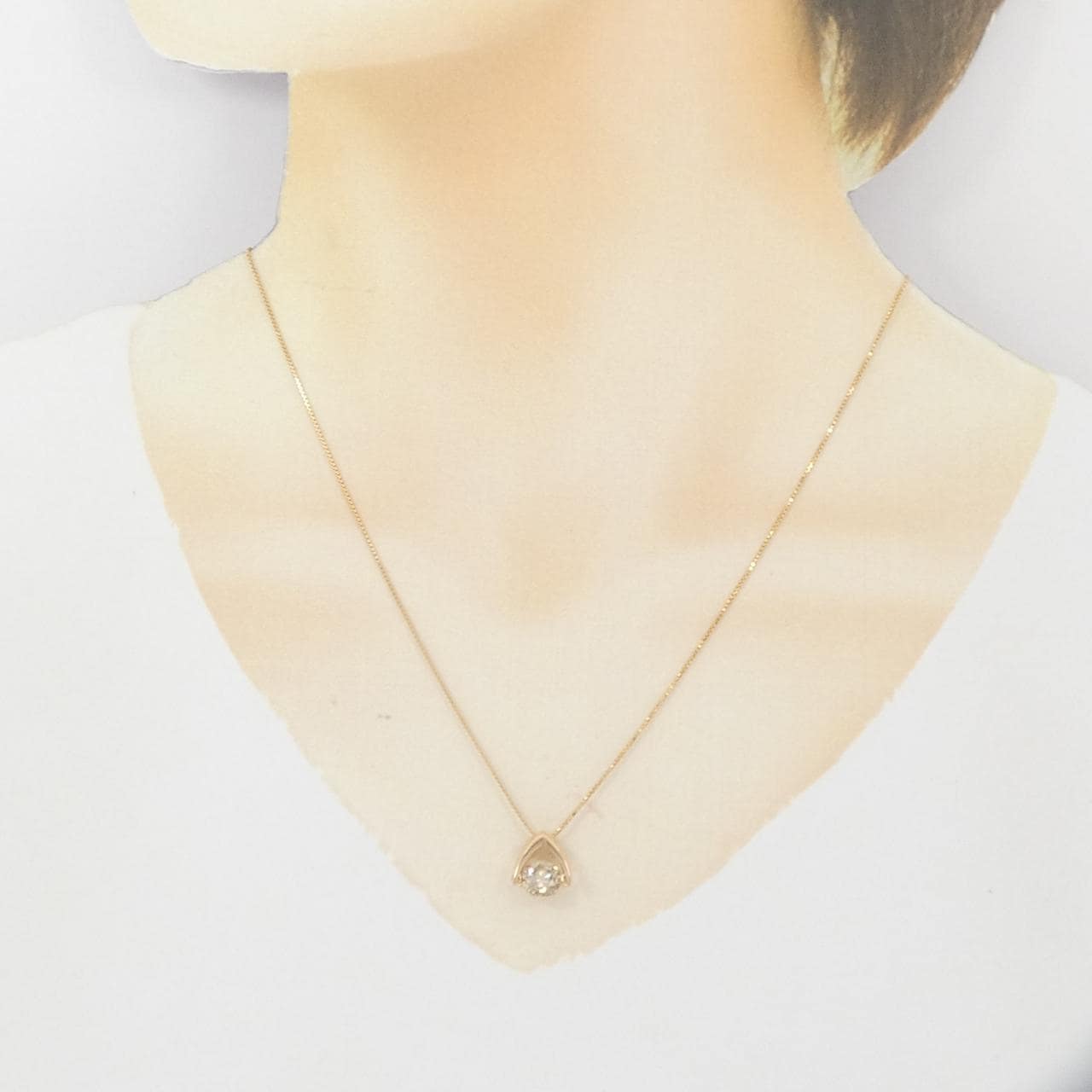 K18PG ダイヤモンド ネックレス 1.016CT