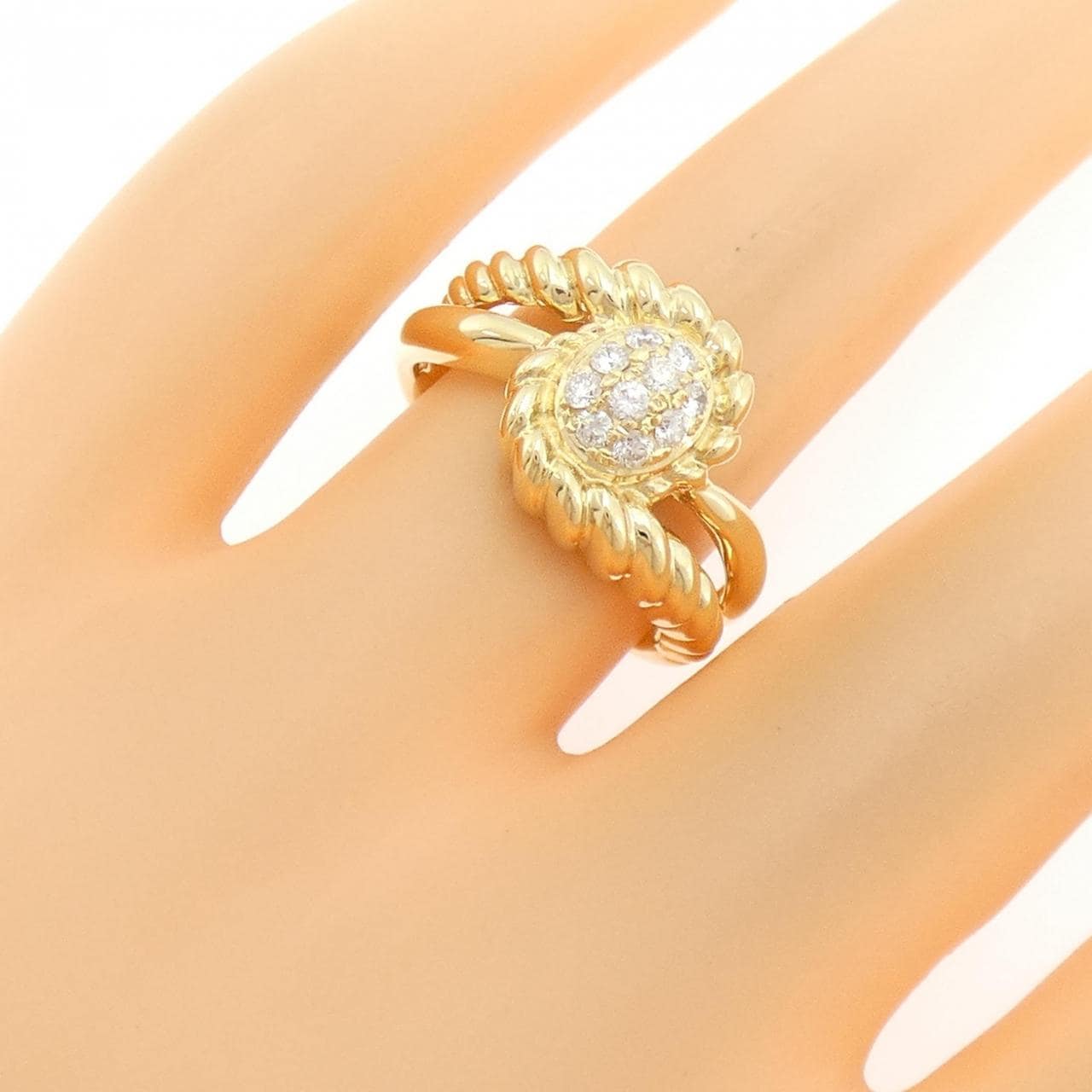 K18YG ダイヤモンド リング 0.22CT