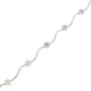 K14WG ダイヤモンド ブレスレット 0.24CT