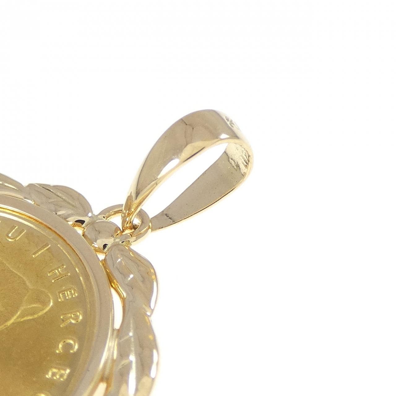 K18YG(枠) コイン ペンダント