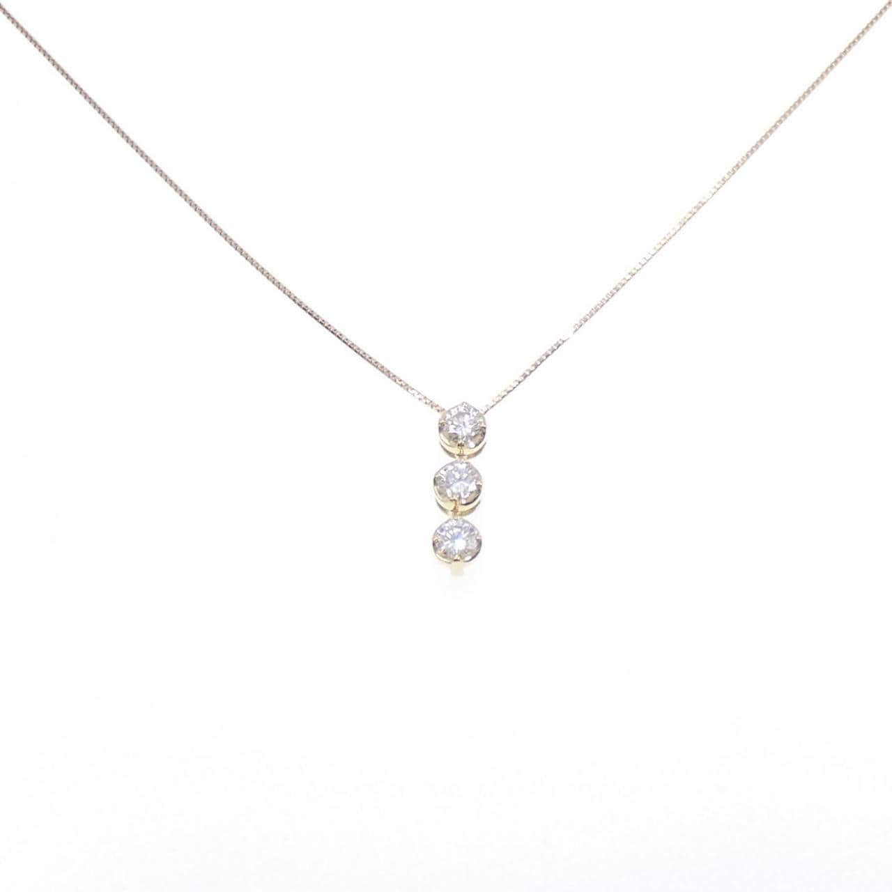 [BRAND NEW] K18YG Diamond Necklace 0.255CT 0.253CT 0.260CT H SI1 Good