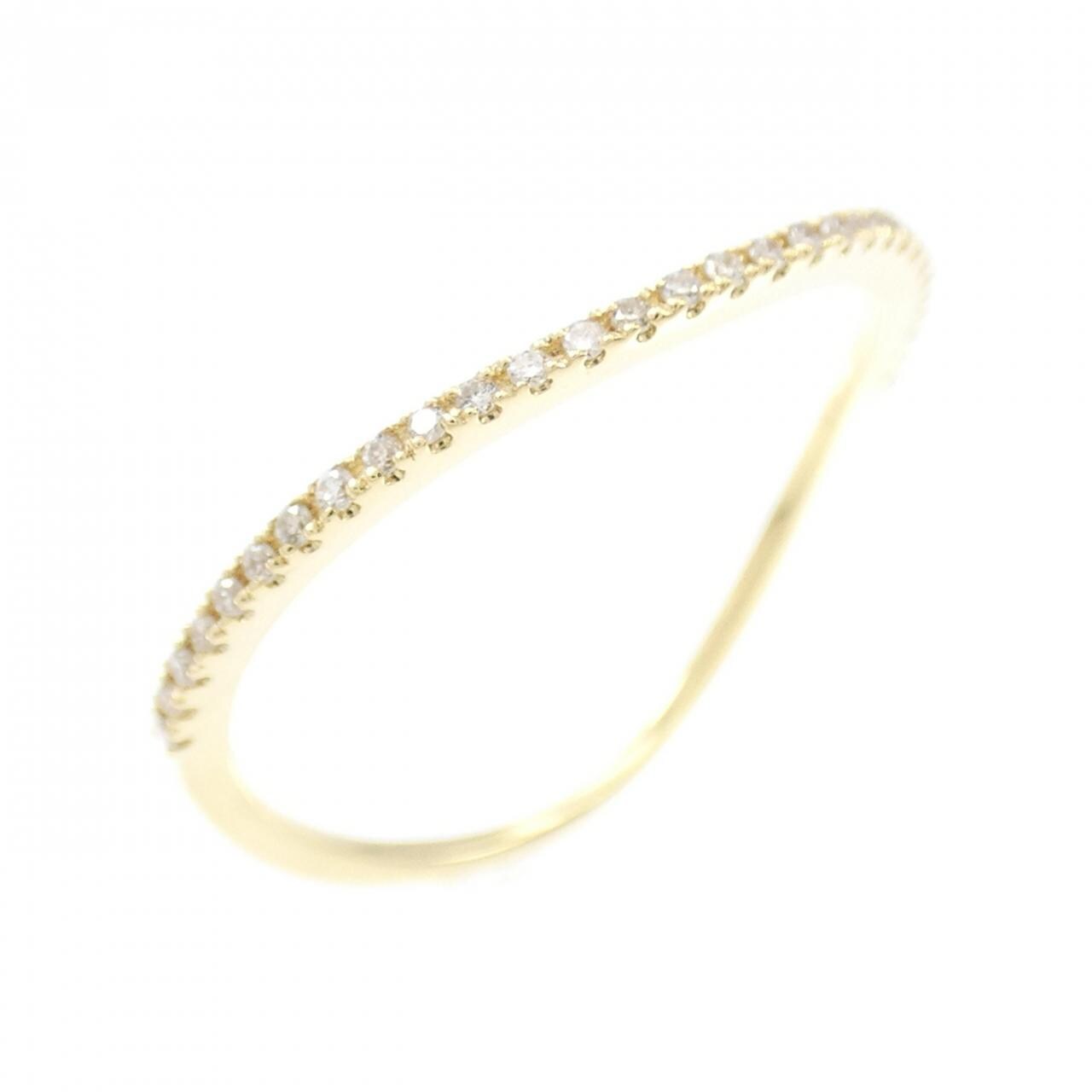 [BRAND NEW] K18YG Diamond Ring 0.07CT