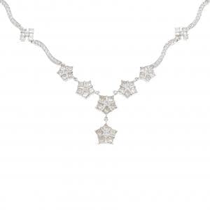 K18WG ダイヤモンド ネックレス 3.50CT