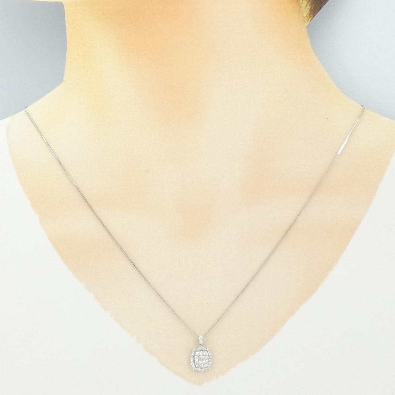 PT900/PT850 ダイヤモンド ネックレス 0.114CT