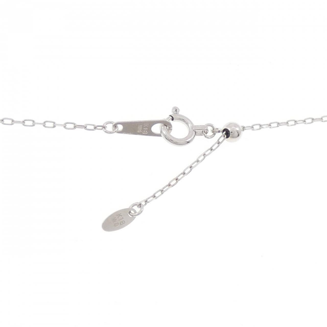 K18WG クロス ダイヤモンド ネックレス 1.03CT
