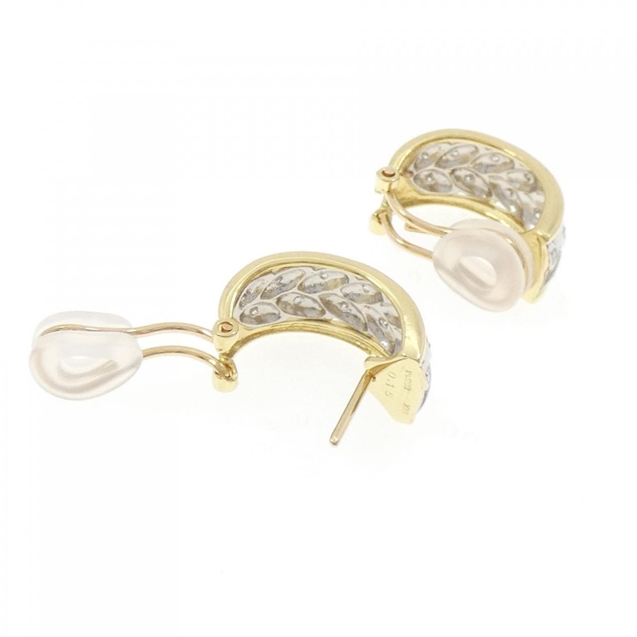 K18YG/PT900 ダイヤモンド ピアス/イヤリング 0.30CT