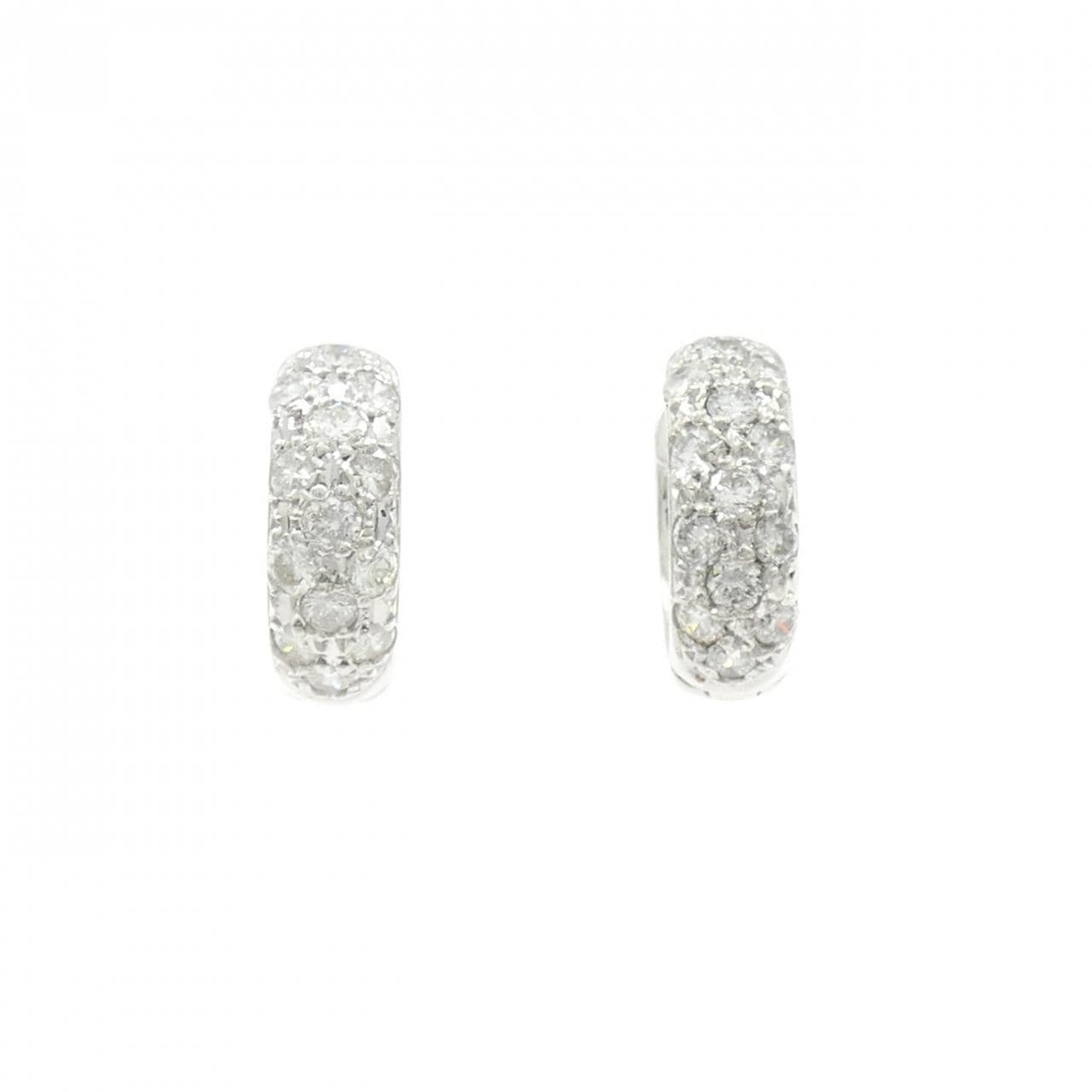K18WG ダイヤモンド ピアス 0.86CT