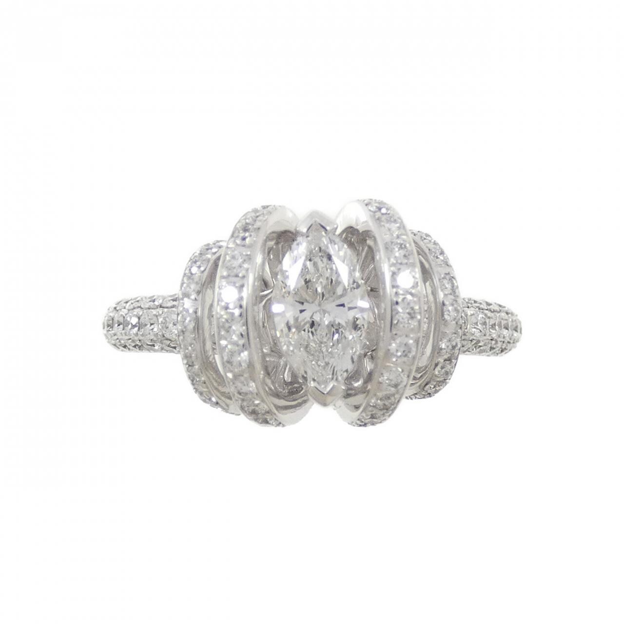 K18WG ダイヤモンド リング 0.37CT