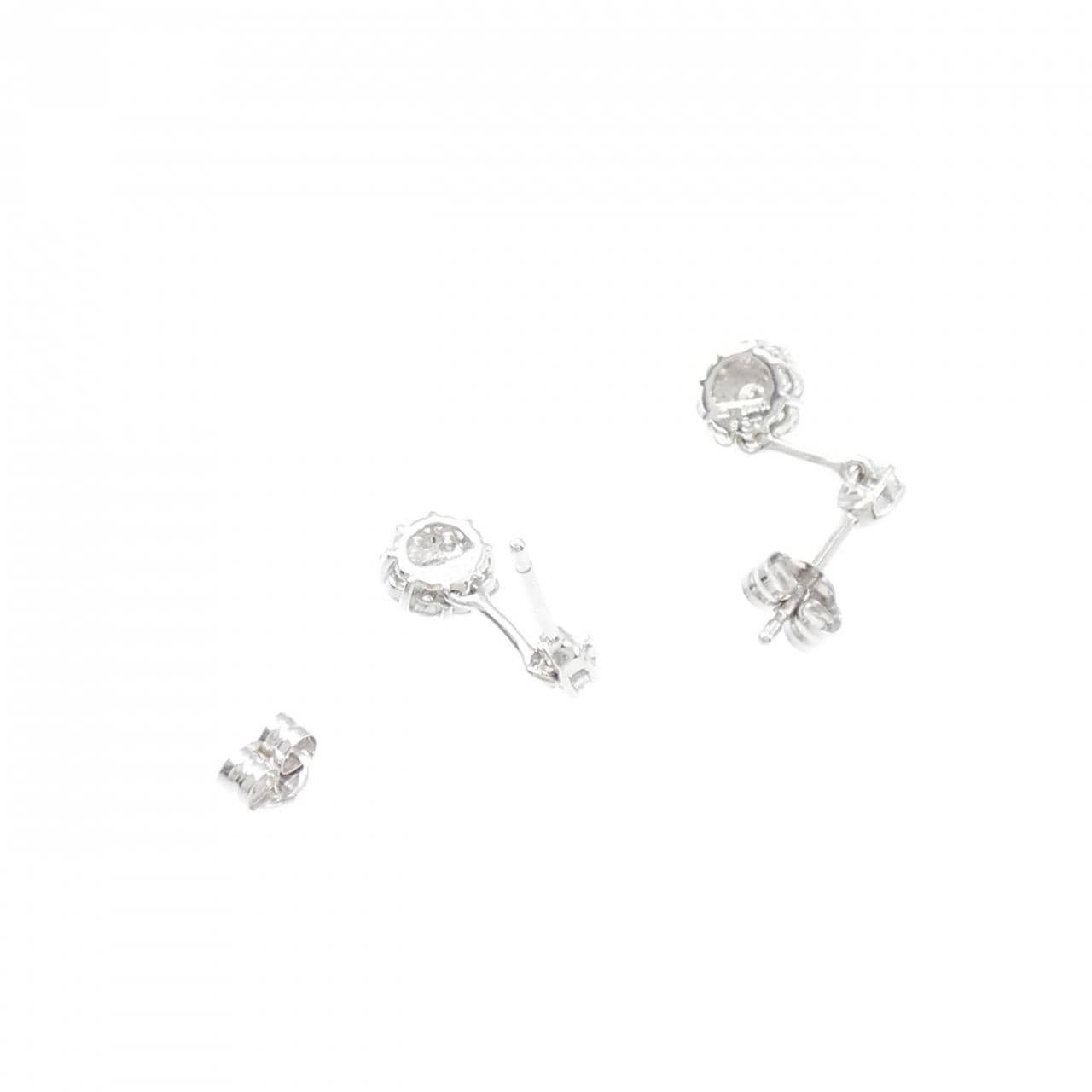 K18WG ダイヤモンド ピアス 0.50CT