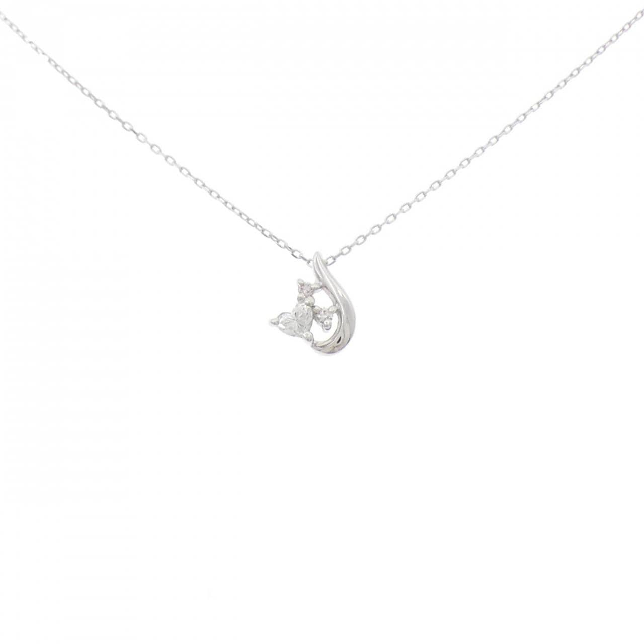 K18WG ダイヤモンド ネックレス 0.08CT
