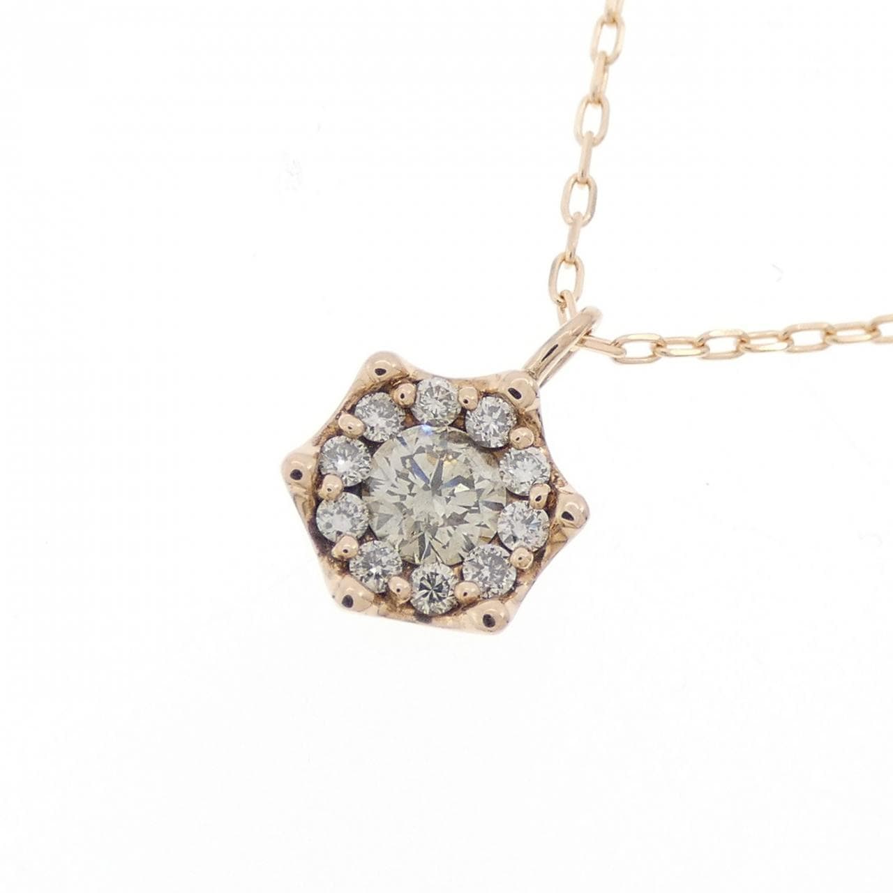 K18PG ダイヤモンド ネックレス 0.31CT