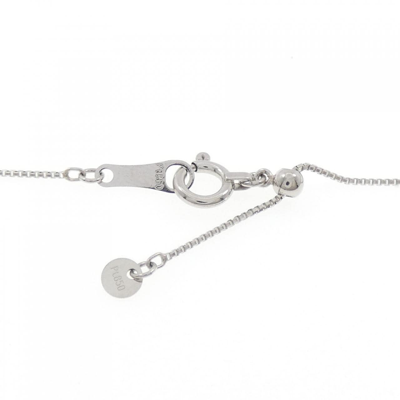 【新品】PT900/PT850 フラワー ダイヤモンド ネックレス 0.30CT