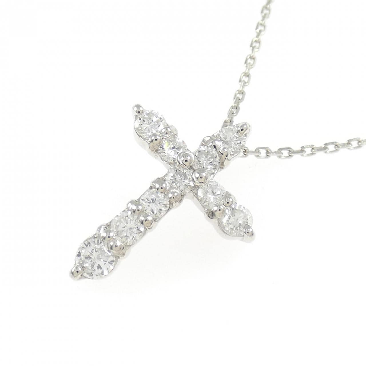 PT900/PT850 クロス ダイヤモンド ネックレス 0.50CT