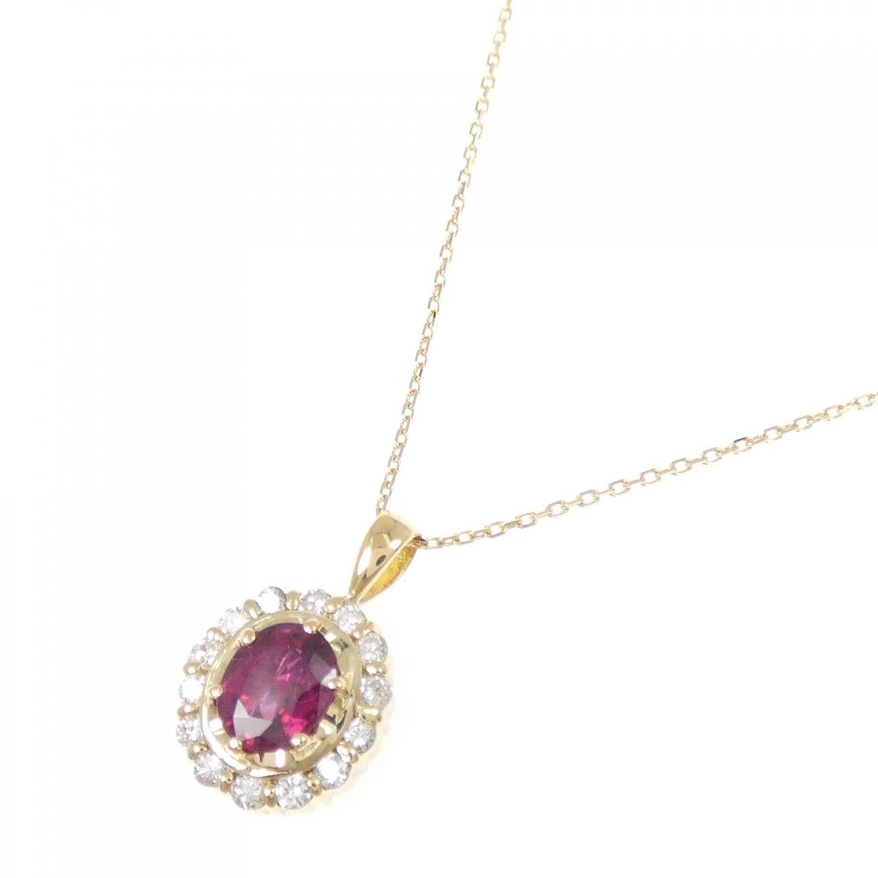 K18YG ルビー ネックレス 0.75CT
