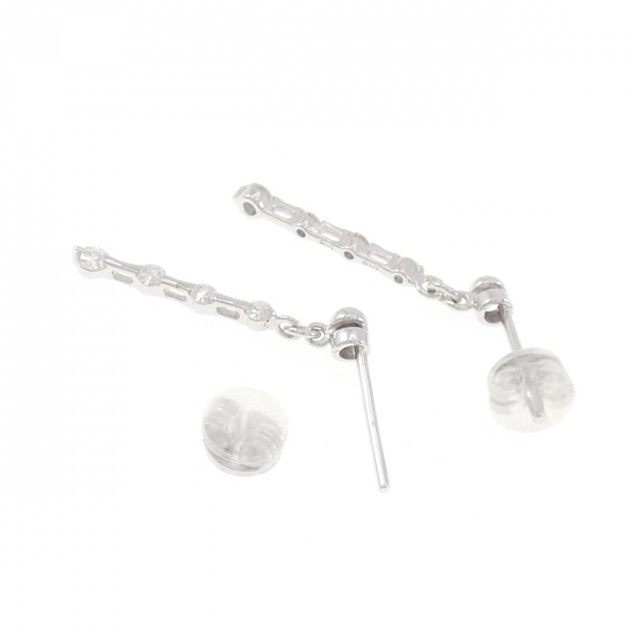 K18WG ダイヤモンド ピアス 0.30CT