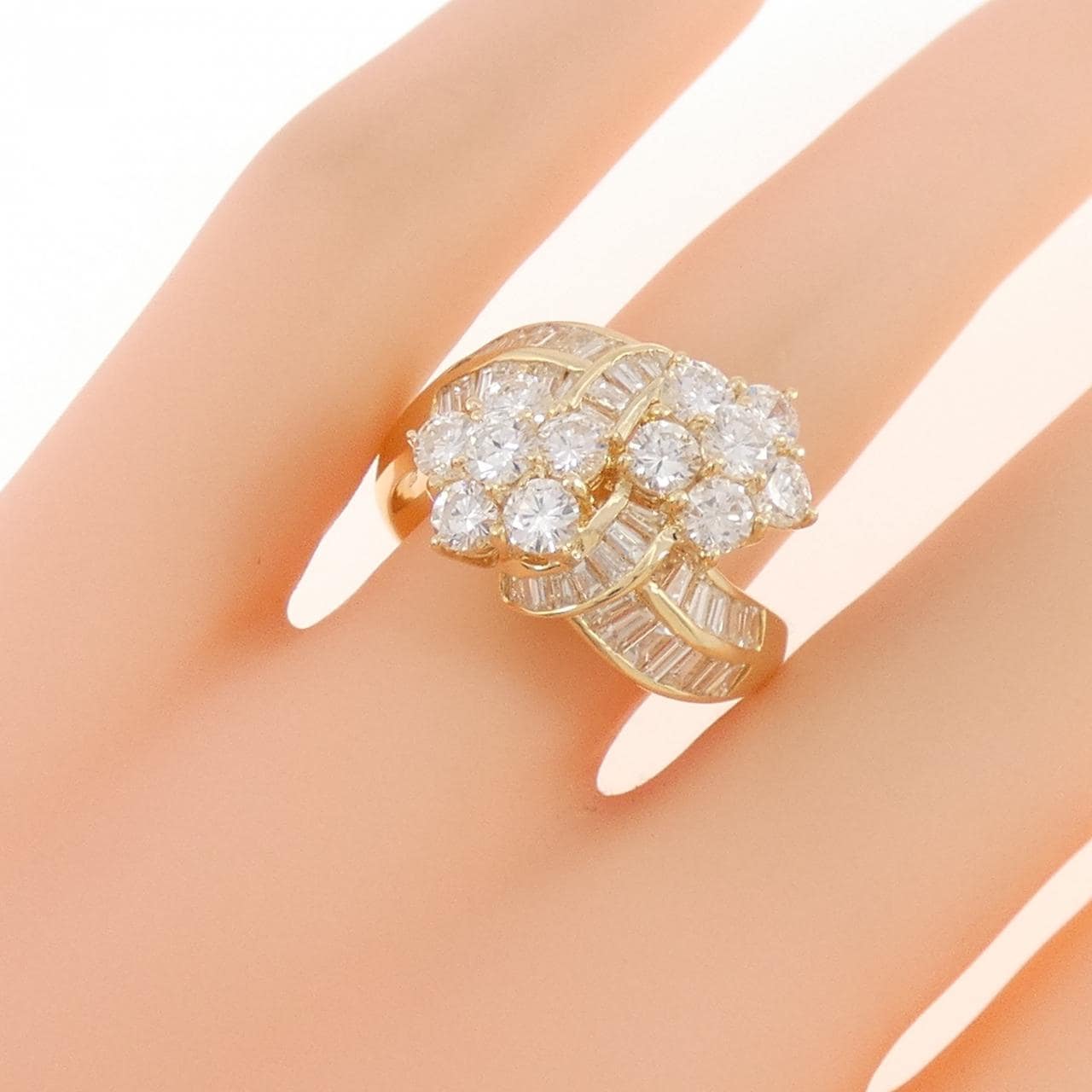 K18YG ダイヤモンド リング 1.50CT