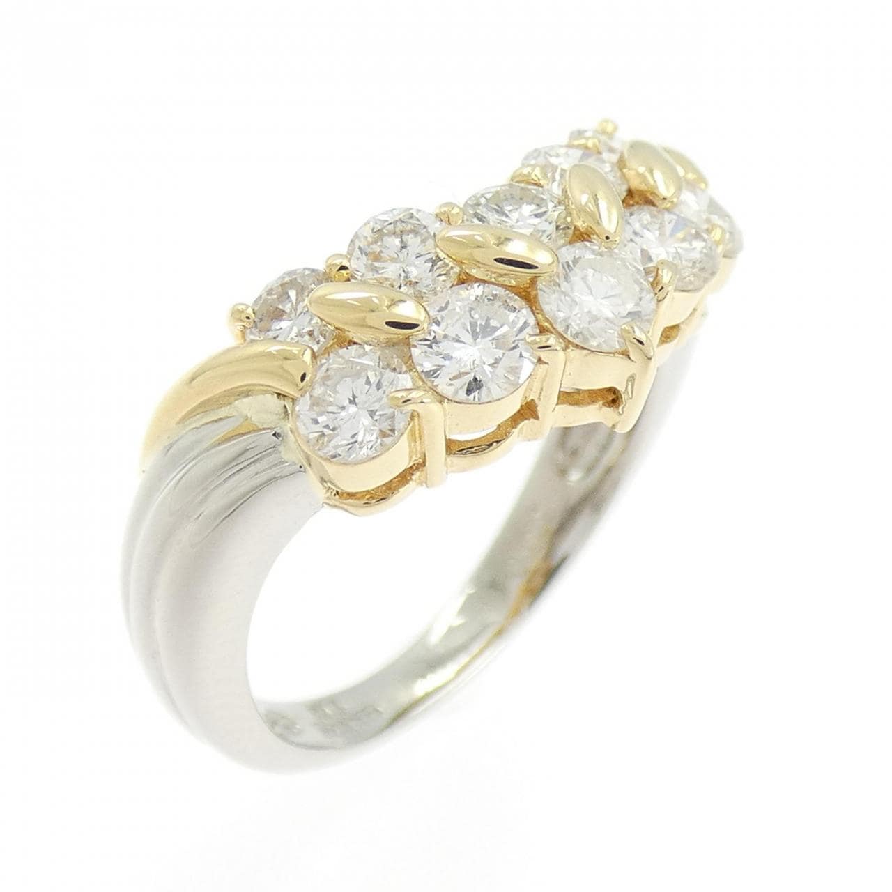 K18YG/PT850 ダイヤモンド リング 1.00CT