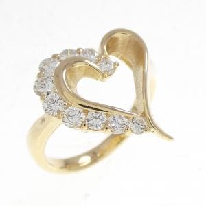 K18YG ハート ダイヤモンド リング 0.50CT