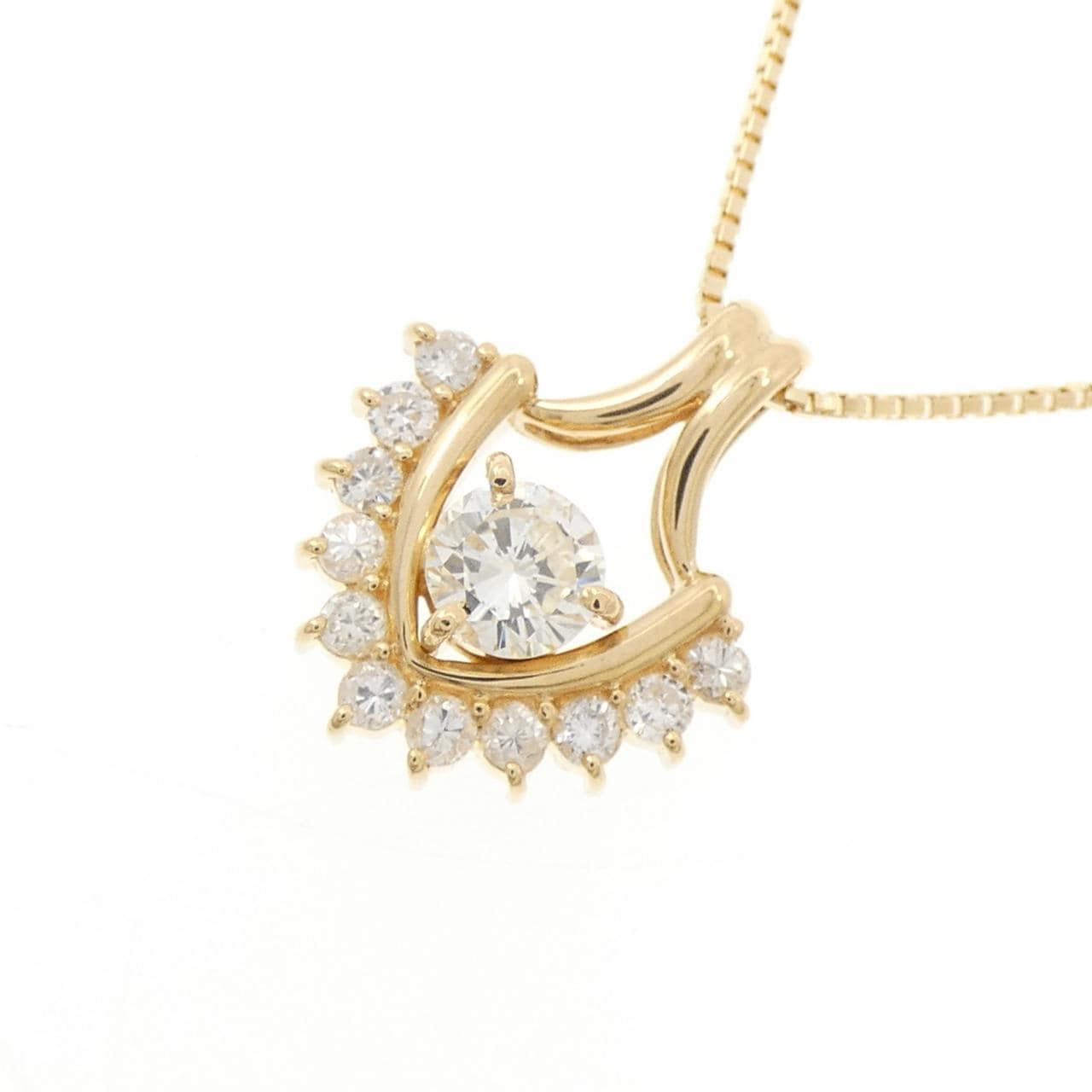 K18YG ダイヤモンド ネックレス 0.54CT