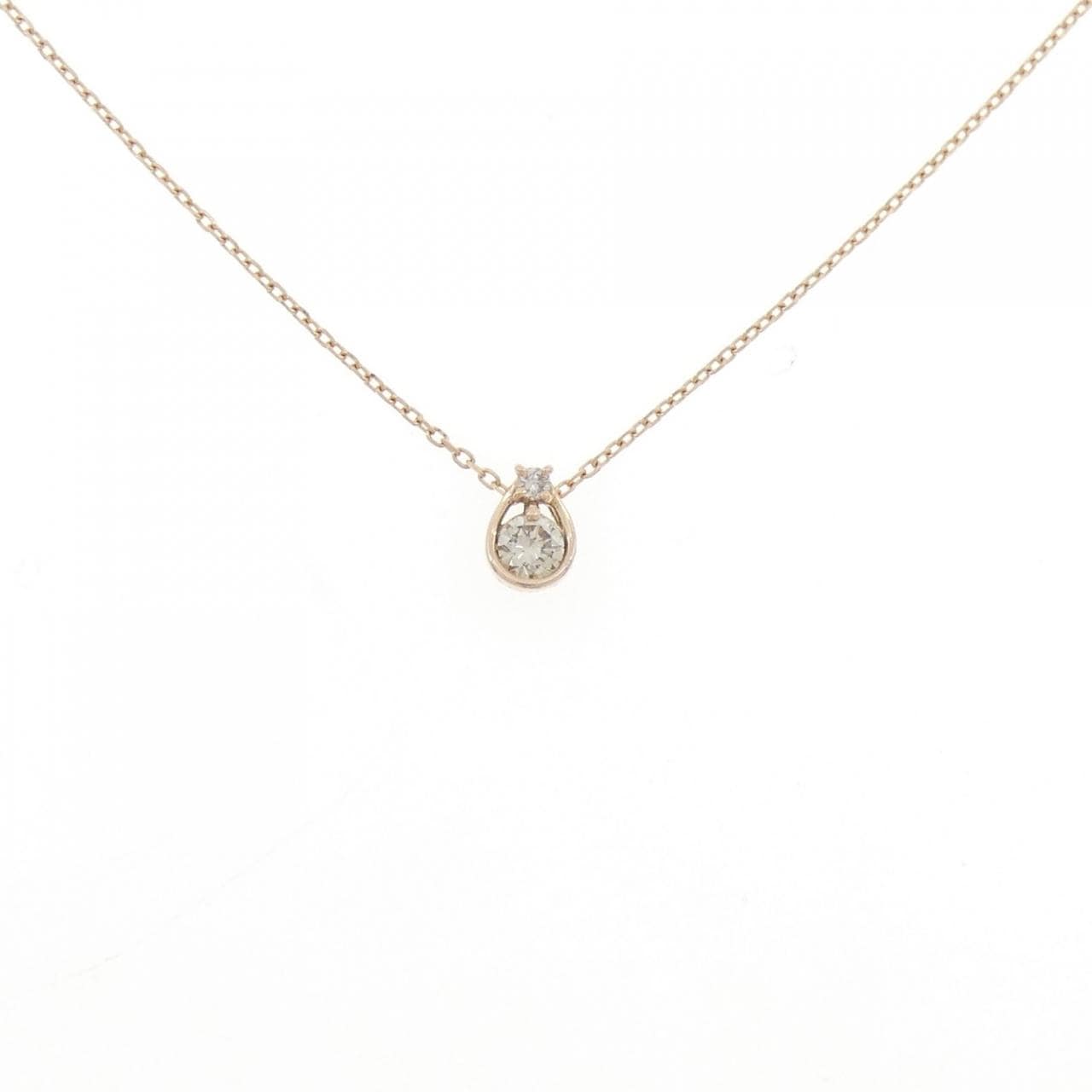 K18PG ダイヤモンド ネックレス 0.120CT