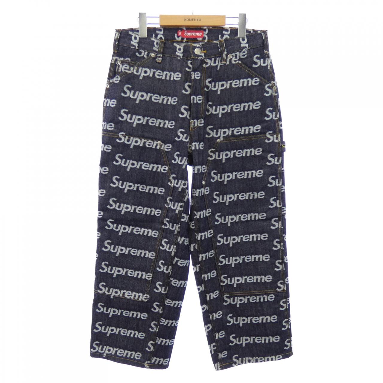 シュプリーム SUPREME Jacquard Logos Double Kne ジーンズ