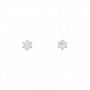PT900 ソリティア ダイヤモンド ピアス 0.2CT