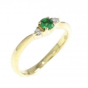 K18YG グリーンガーネット リング 0.10CT