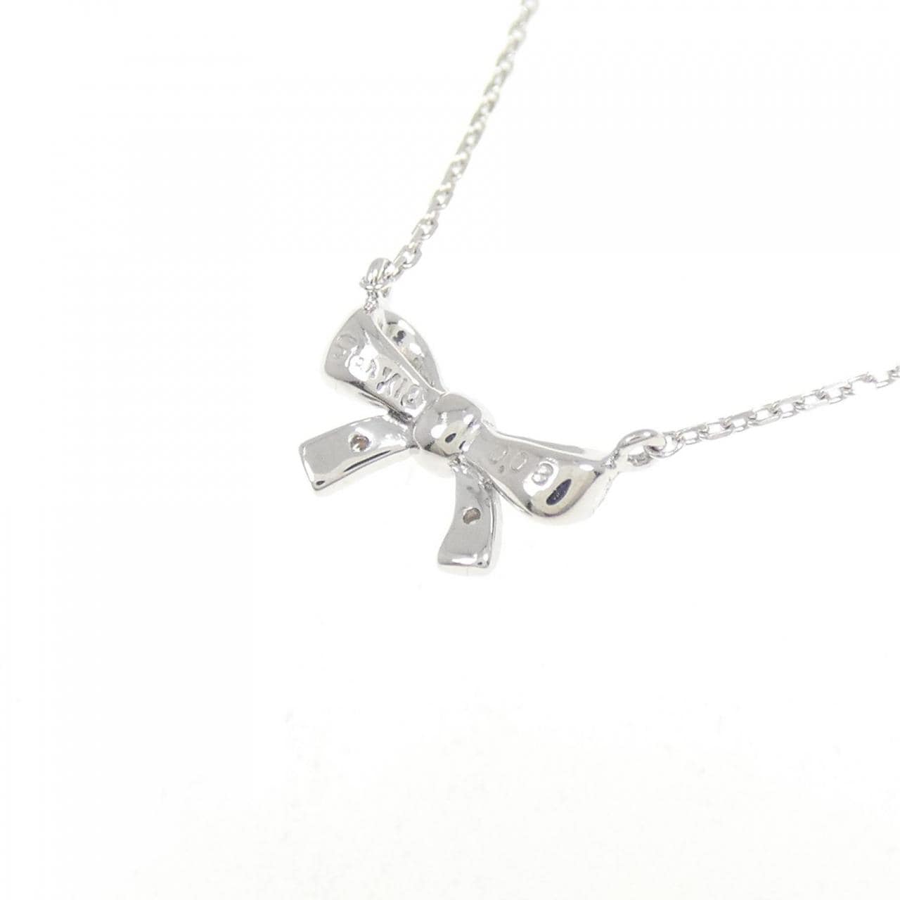 スタージュエリー リボン ダイヤモンド ネックレス 0.03CT
