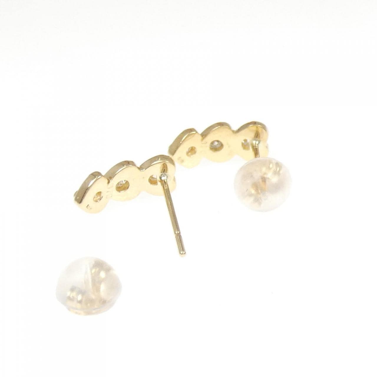 K18YG ハート ダイヤモンド ピアス 0.20CT