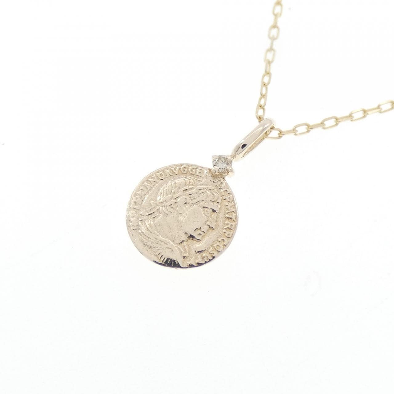 K10YG ダイヤモンド ネックレス 0.01CT