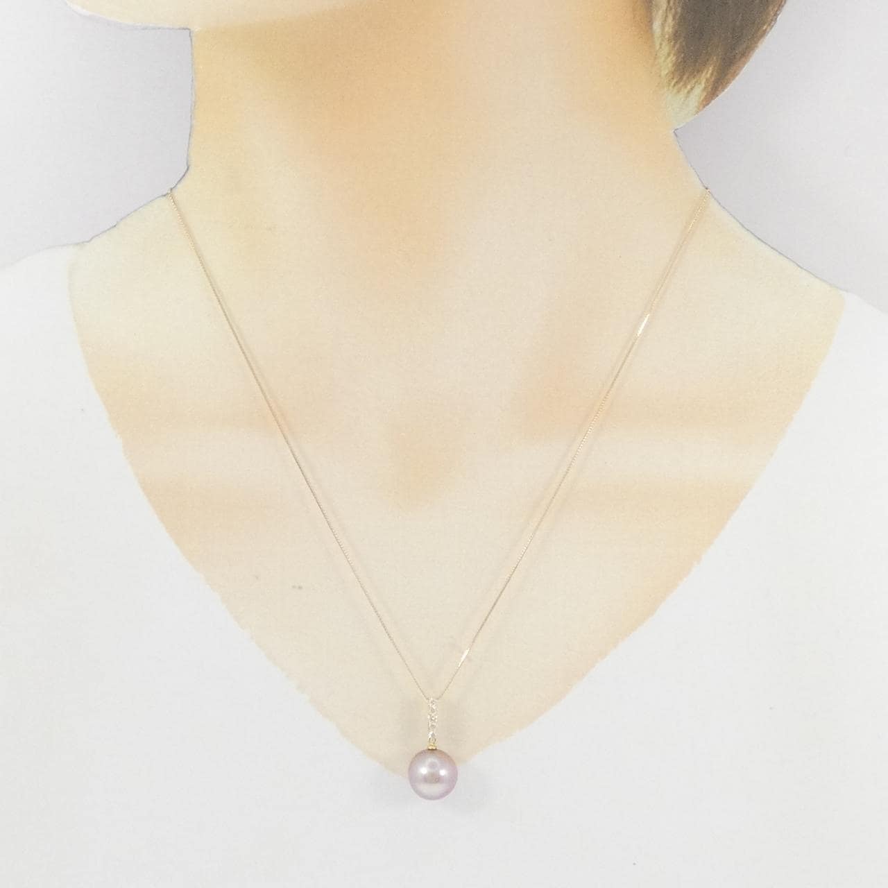 K18YG 淡水パール ネックレス 10.5mm