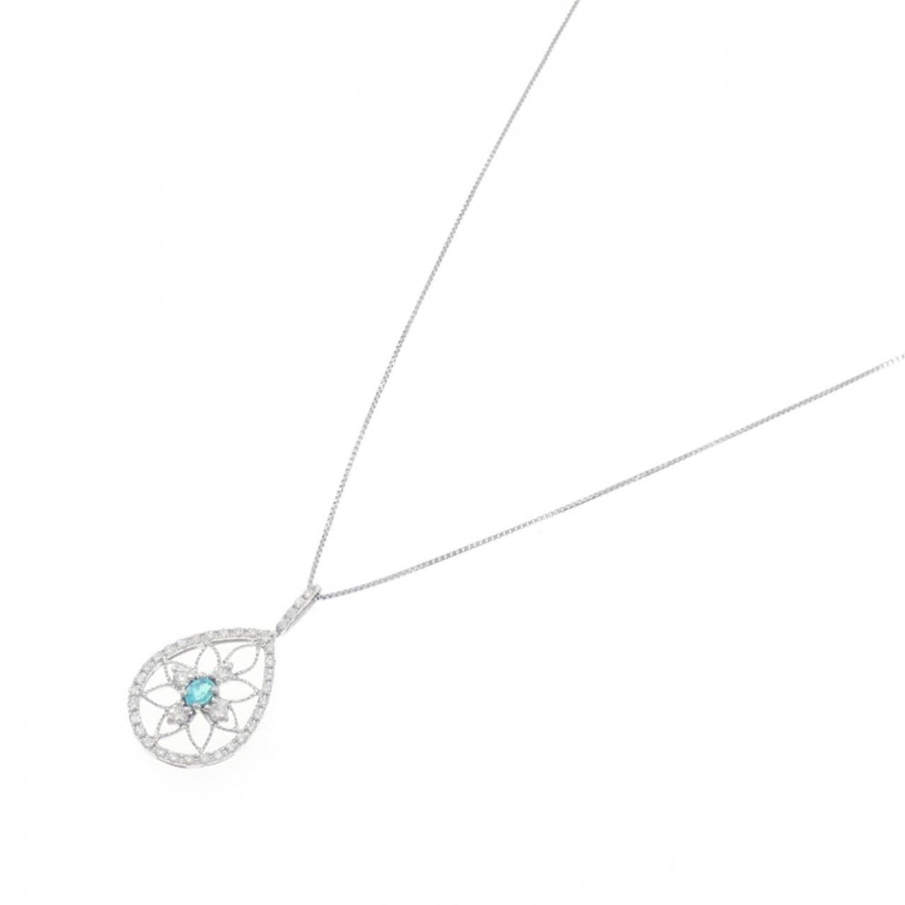 PT900/PT850 パライバトルマリン ネックレス 0.08CT