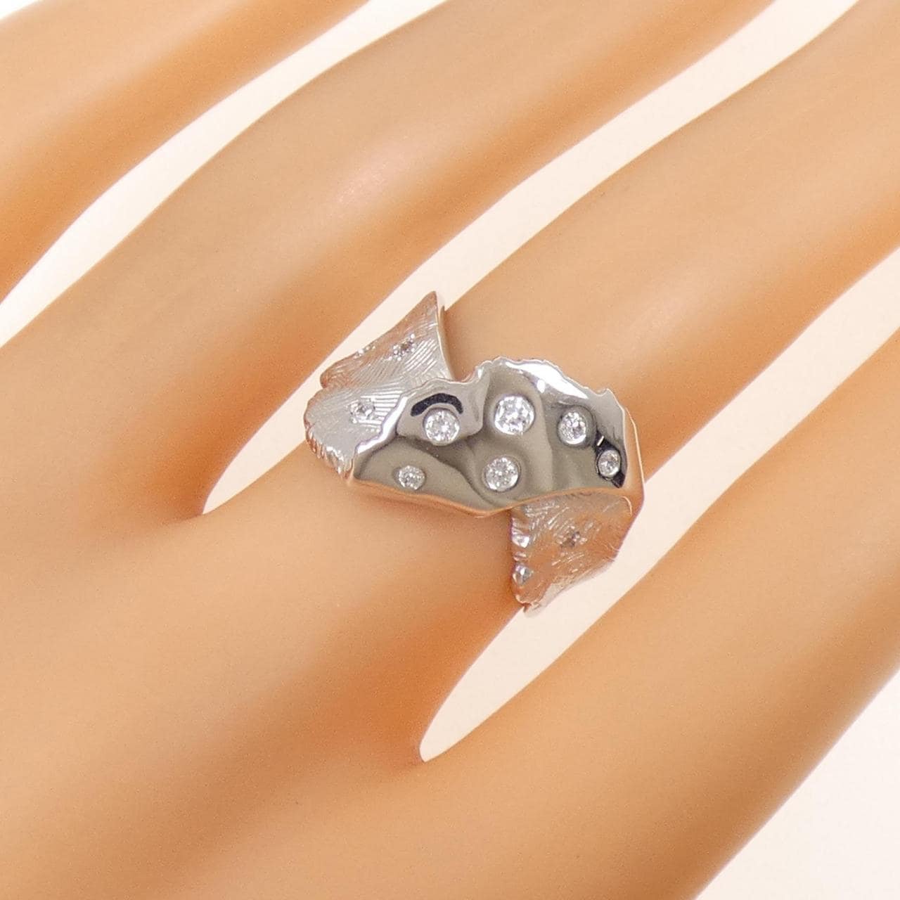 K18WG ダイヤモンド リング 0.15CT