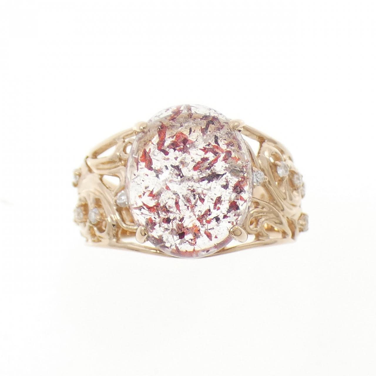 K18PG クオーツ リング 4.88CT