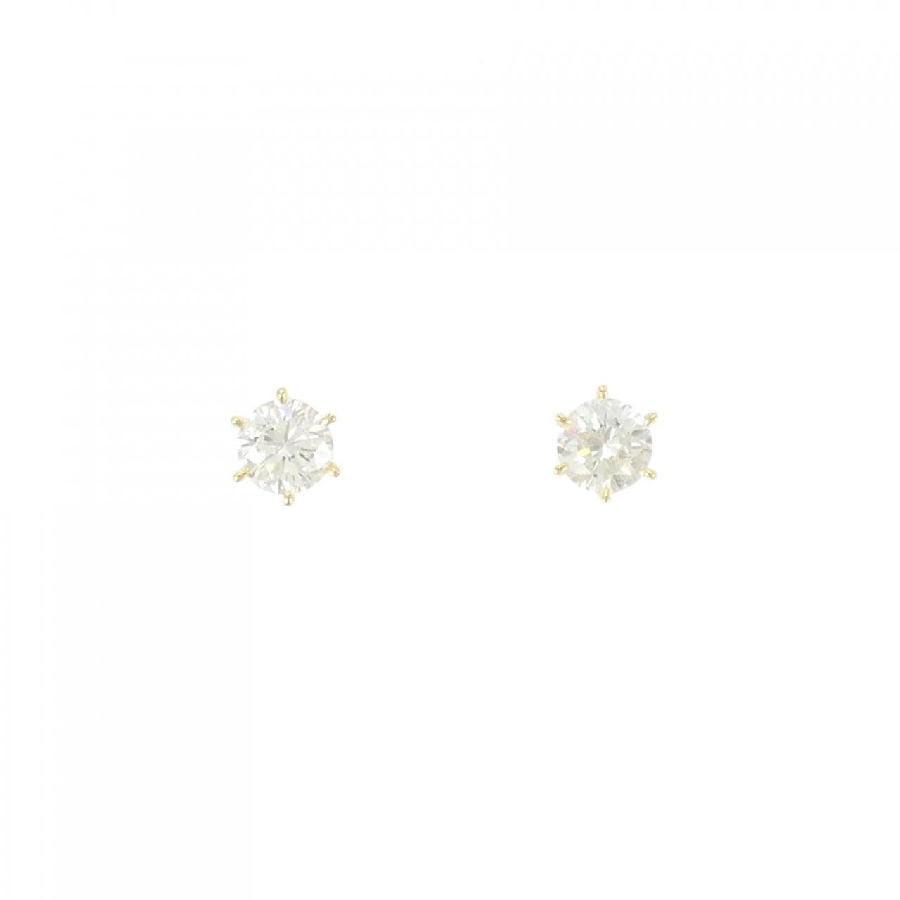 [BRAND NEW] K18YG Diamond Earrings 0.298CT 0.294CT G SI2 Good
