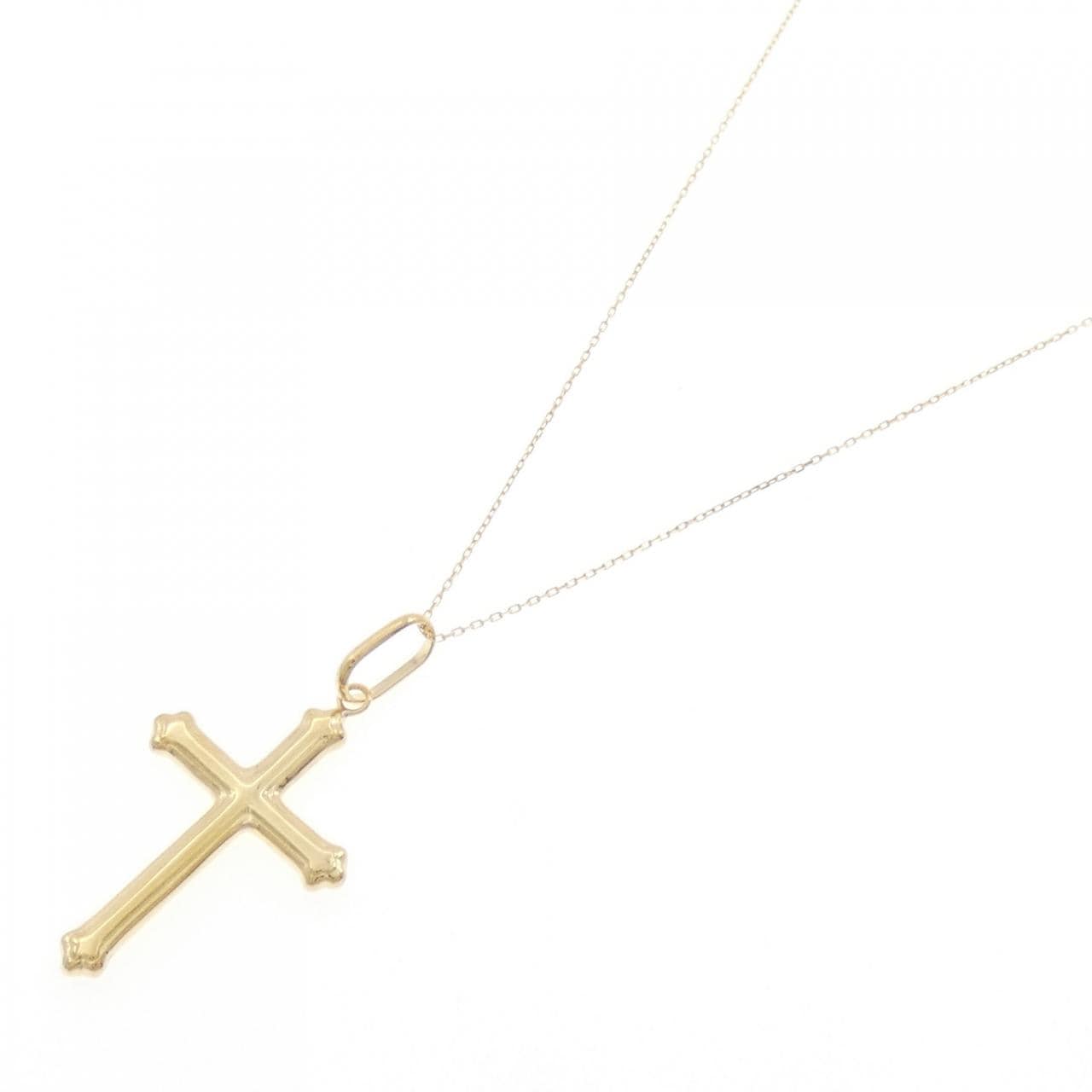 [BRAND NEW] K18YG cross necklace