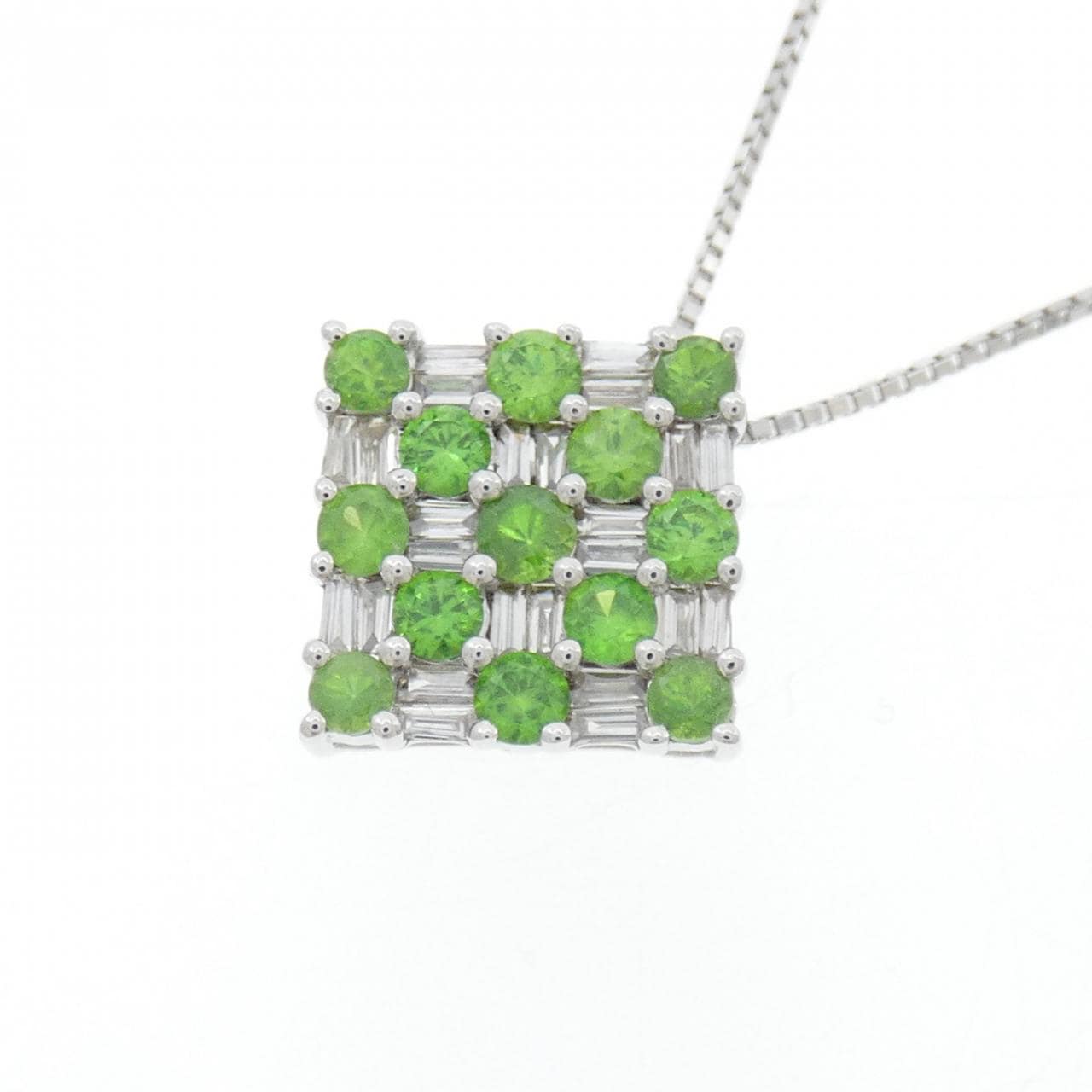 K18WG デマントイドガーネット ネックレス 1.06CT