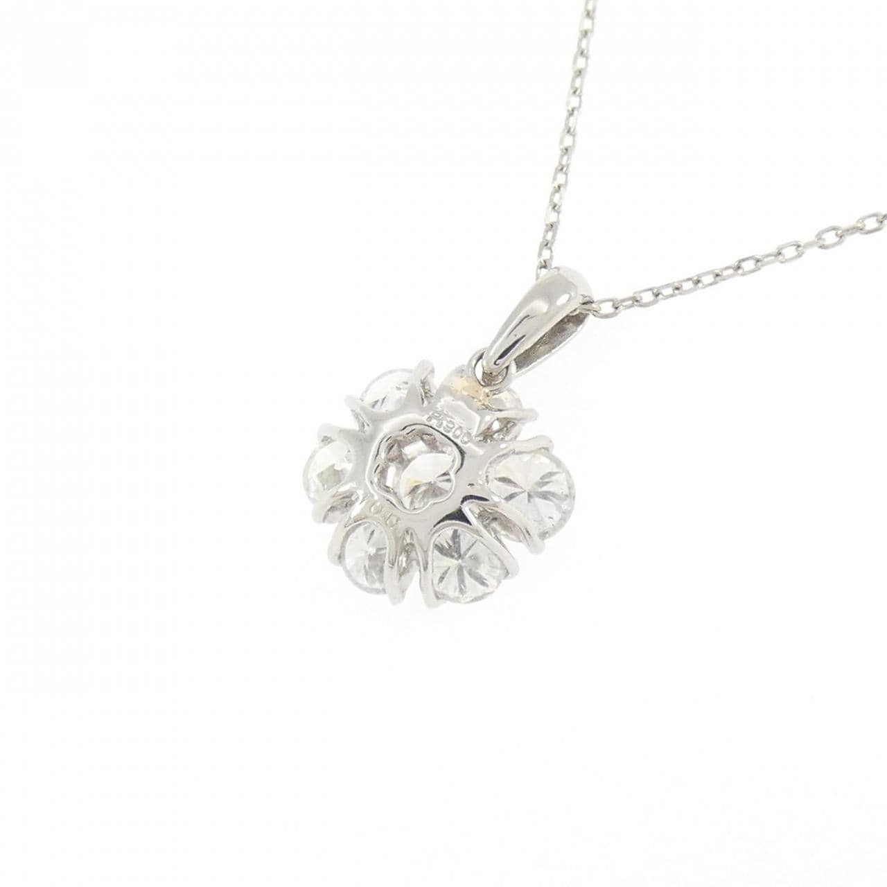 PT900/PT850 フラワー ダイヤモンド ネックレス 1.00CT
