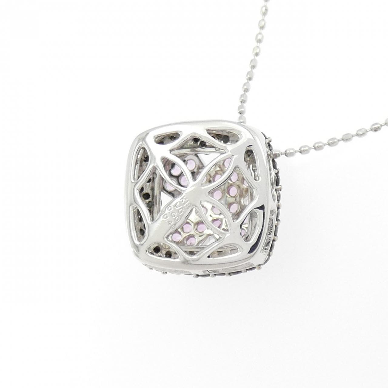 K18WG/K18BG サファイヤ ネックレス 0.40CT