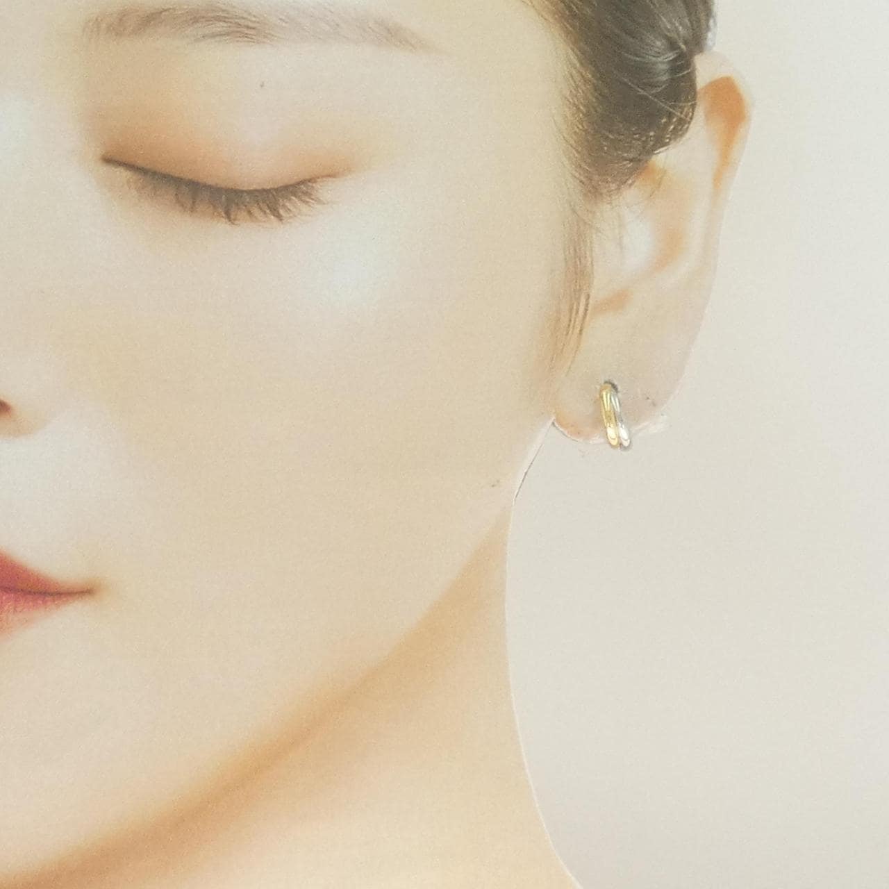 K18YG/PT950 ピアス