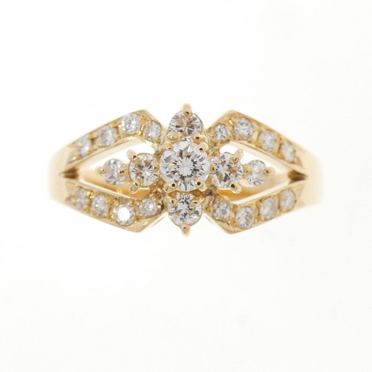 K18YG ダイヤモンド リング 0.35CT